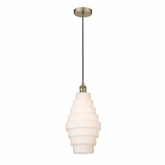 Innovations Cascade LED Mini Pendant - Antique Brass - 616-1P-AB-G671-8-LED