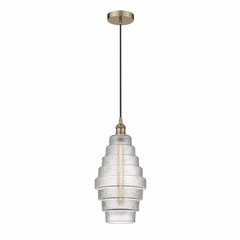 Innovations Cascade LED Mini Pendant - Antique Brass - 616-1P-AB-G672-8