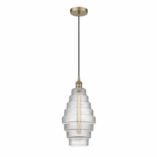 Innovations Cascade LED Mini Pendant - Antique Brass - 616-1P-AB-G672-8-LED
