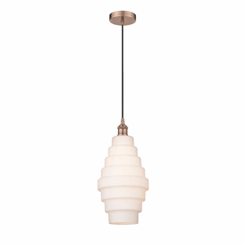 Innovations Cascade LED Mini Pendant - Antique Copper - 616-1P-AC-G671-8-LED