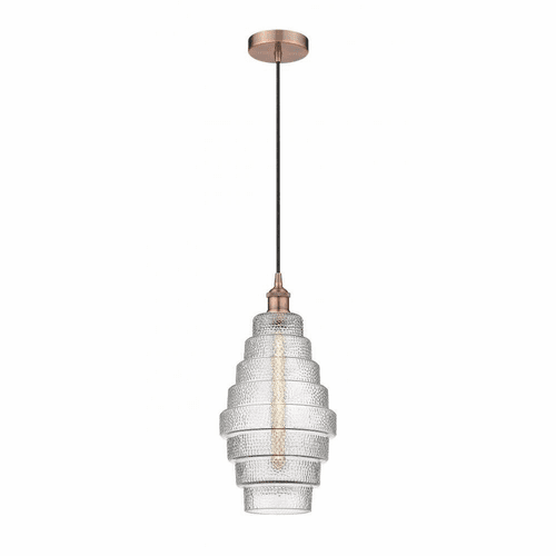 Innovations Cascade LED Mini Pendant - Antique Copper - 616-1P-AC-G672-8