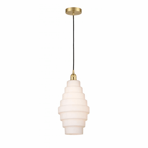 Innovations Cascade LED Mini Pendant - Satin Gold - 616-1P-SG-G671-8