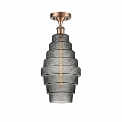 Innovations Cascade LED Semi-Flush Mount - Antique Copper - 516-1C-AC-G673-8-LED