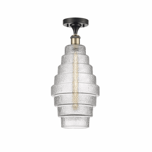 Innovations Cascade LED Semi-Flush Mount - Black Antique Brass - 516-1C-BAB-G672-8