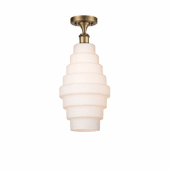 Innovations Cascade LED Semi-Flush Mount - Brushed Brass - 516-1C-BB-G671-8