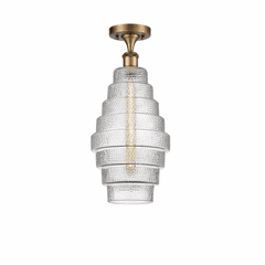 Innovations Cascade LED Semi-Flush Mount - Brushed Brass - 516-1C-BB-G672-8
