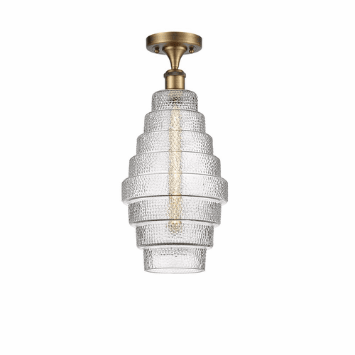 Innovations Cascade LED Semi-Flush Mount - Brushed Brass - 516-1C-BB-G672-8-LED