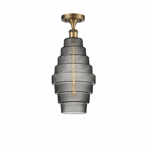 Innovations Cascade LED Semi-Flush Mount - Brushed Brass - 516-1C-BB-G673-8