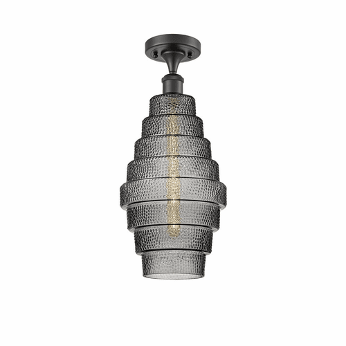 Innovations Cascade LED Semi-Flush Mount - Matte Black - 516-1C-BK-G673-8