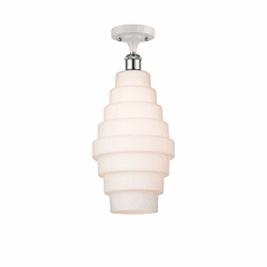 Innovations Cascade LED Semi-Flush Mount - White and Chrome - 516-1C-WPC-G671-8