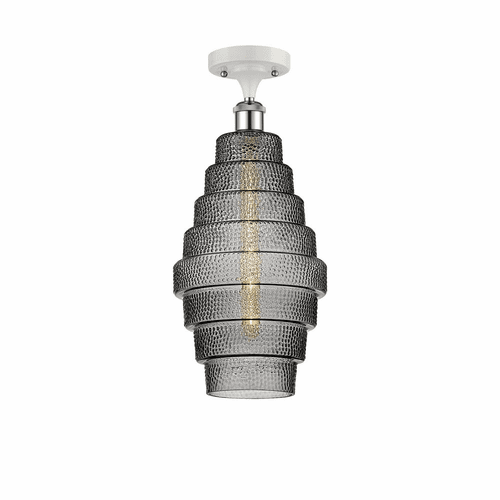 Innovations Cascade LED Semi-Flush Mount - White and Chrome - 516-1C-WPC-G673-8