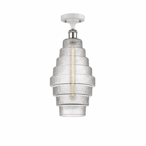 Innovations Cascade LED Semi-Flush Mount - White & Chrome - 516-1C-WPC-G672-8-LED