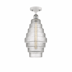 Innovations Cascade LED Semi-Flush Mount - White & Chrome - 516-1C-WPC-G672-8-LED