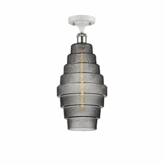 Innovations Cascade LED Semi-Flush Mount - White & Chrome - 516-1C-WPC-G673-8-LED