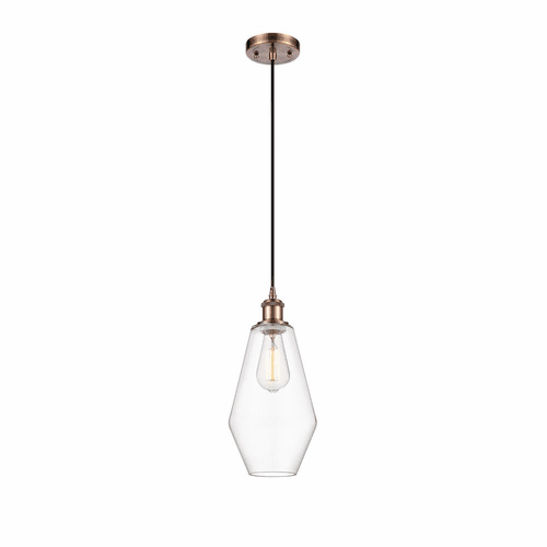 Innovations Cindyrella 1-LT Mini Pendant - Antique Copper - 516-1P-AC-G652-7