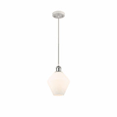 Innovations Cindyrella 1-LT Mini Pendant - White and Chrome - 516-1P-WPC-G651-8 Innovations Cindyrella 1-LT Mini Pendant - White and Chrome - 516-1P-WPC-G651-8