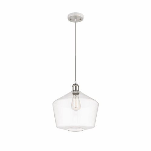 Innovations Cindyrella 1-LT Mini Pendant - White and Chrome - 516-1P-WPC-G652-12