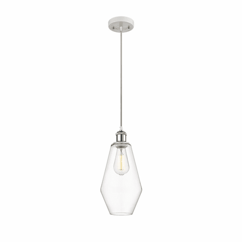 Innovations Cindyrella 1-LT Mini Pendant - White and Chrome - 516-1P-WPC-G652-7