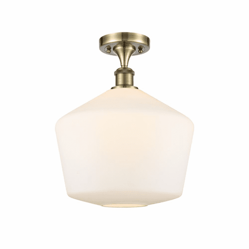 Innovations Cindyrella 1-LT Semi-Flush Mount - Antique Brass - 516-1C-AB-G651-12