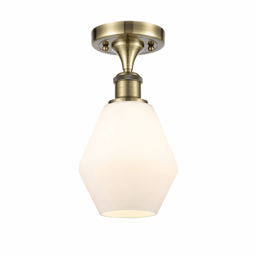 Innovations Cindyrella 1-LT Semi-Flush Mount - Antique Brass - 516-1C-AB-G651-6