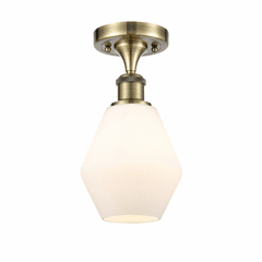 Innovations Cindyrella 1-LT Semi-Flush Mount - Antique Brass - 516-1C-AB-G651-6