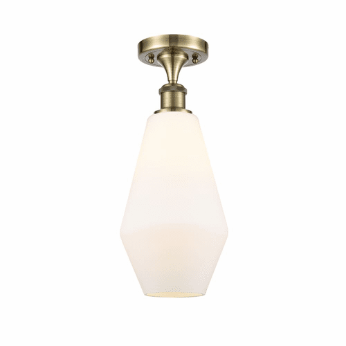 Innovations Cindyrella 1-LT Semi-Flush Mount - Antique Brass - 516-1C-AB-G651-7