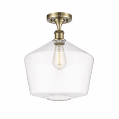 Innovations Cindyrella 1-LT Semi-Flush Mount - Antique Brass - 516-1C-AB-G652-12
