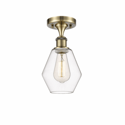 Innovations Cindyrella 1-LT Semi-Flush Mount - Antique Brass - 516-1C-AB-G652-6