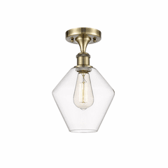 Innovations Cindyrella 1-LT Semi-Flush Mount - Antique Brass - 516-1C-AB-G652-8