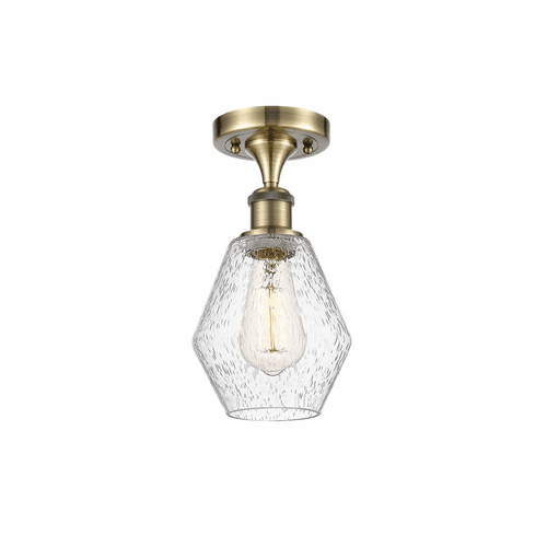 Innovations Cindyrella 1-LT Semi-Flush Mount - Antique Brass - 516-1C-AB-G654-6
