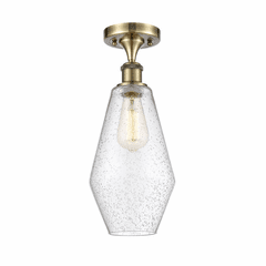 Innovations Cindyrella 1-LT Semi-Flush Mount - Antique Brass - 516-1C-AB-G654-7