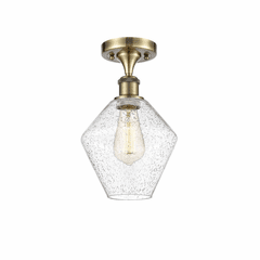 Innovations Cindyrella 1-LT Semi-Flush Mount - Antique Brass - 516-1C-AB-G654-8