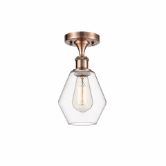 Innovations Cindyrella 1-LT Semi-Flush Mount - Antique Copper - 516-1C-AC-G652-6