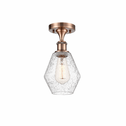 Innovations Cindyrella 1-LT Semi-Flush Mount - Antique Copper - 516-1C-AC-G654-6