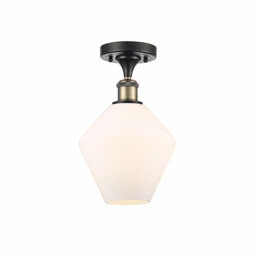 Innovations Cindyrella 1-LT Semi-Flush Mount - Black Brass - 516-1C-BAB-G651-8
