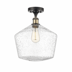 Innovations Cindyrella 1-LT Semi-Flush Mount - Black Brass - 516-1C-BAB-G654-12