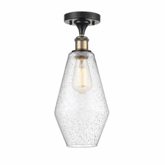 Innovations Cindyrella 1-LT Semi-Flush Mount - Black Brass - 516-1C-BAB-G654-7