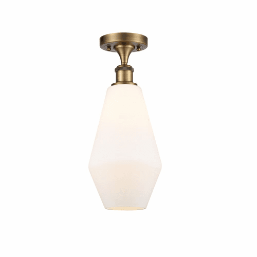 Innovations Cindyrella 1-LT Semi-Flush Mount - Brushed Brass - 516-1C-BB-G651-7