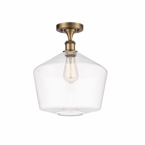 Innovations Cindyrella 1-LT Semi-Flush Mount - Brushed Brass - 516-1C-BB-G652-12