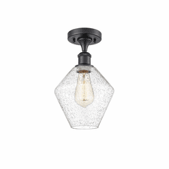 Innovations Cindyrella 1-LT Semi-Flush Mount - Matte Black - 516-1C-BK-G654-8