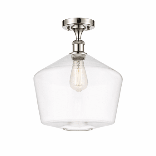 Innovations Cindyrella 1-LT Semi-Flush Mount - Polished Nickel - 516-1C-PN-G652-12