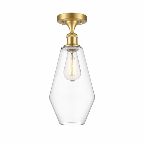 Innovations Cindyrella 1-LT Semi-Flush Mount - Satin Gold - 516-1C-SG-G652-7