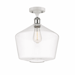 Innovations Cindyrella 1-LT Semi-Flush Mount - White & Chrome - 516-1C-WPC-G652-12