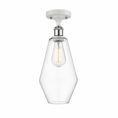 Innovations Cindyrella 1-LT Semi-Flush Mount - White & Chrome - 516-1C-WPC-G652-7