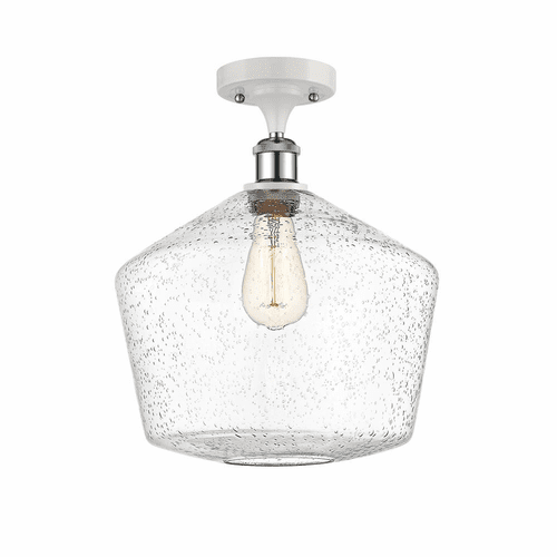 Innovations Cindyrella 1-LT Semi-Flush Mount - White & Chrome - 516-1C-WPC-G654-12