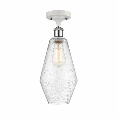 Innovations Cindyrella 1-LT Semi-Flush Mount - White & Chrome - 516-1C-WPC-G654-7