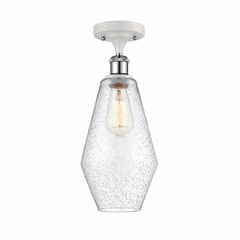 Innovations Cindyrella 1-LT Semi-Flush Mount - White & Chrome - 516-1C-WPC-G654-7