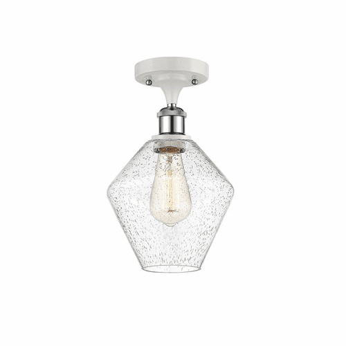 Innovations Cindyrella 1-LT Semi-Flush Mount - White & Chrome - 516-1C-WPC-G654-8