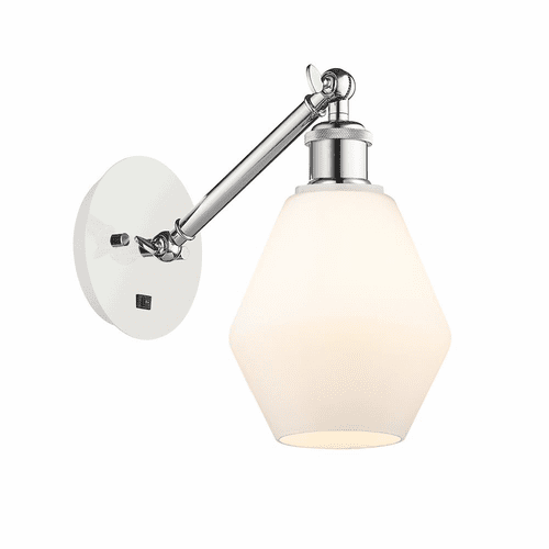 Innovations Cindyrella 1-LT Wall Sconce - White and Chrome - 317-1W-WPC-G651-6