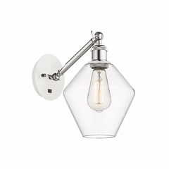 Innovations Cindyrella 1-LT Wall Sconce - White and Chrome - 317-1W-WPC-G652-8